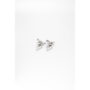 Silver Bow Heart