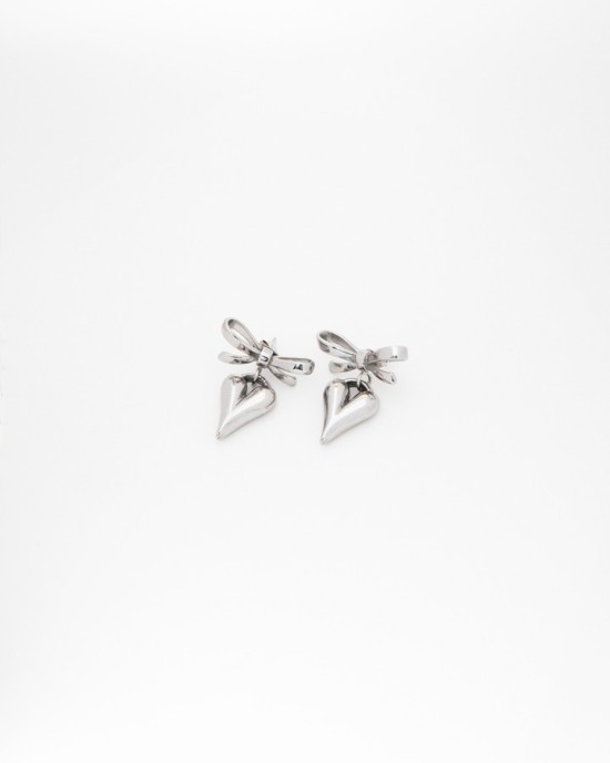 Silver Bow Heart