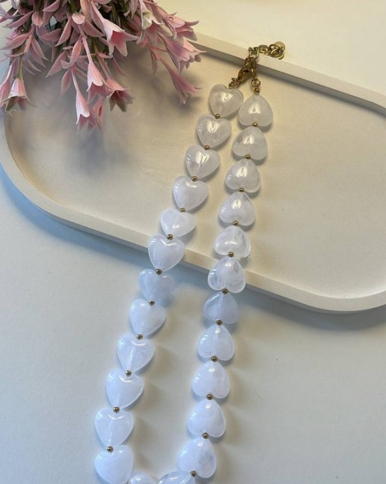 White Jelly Hearts