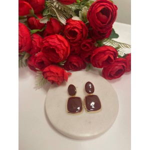Liquid Brown Earrings