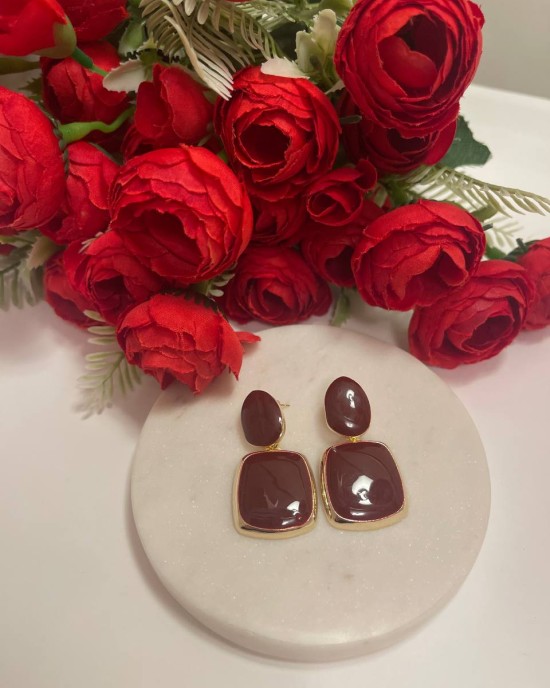 Liquid Brown Earrings